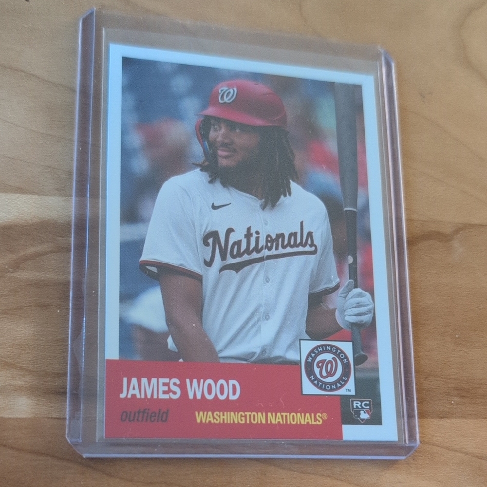2025 Topps Heritage James Wood 25th Anniversary Rookie Card Nationals